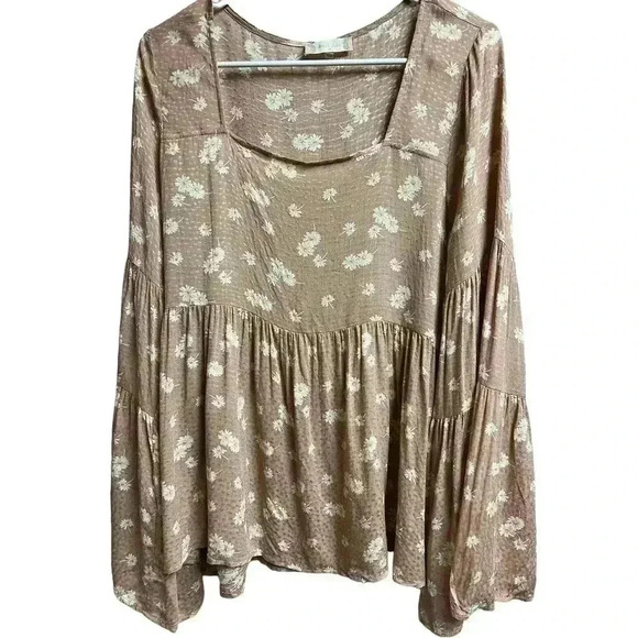 Alter'd State Flared Sleeve Floral Blouse Boho Style Women's Size Medium - Picture 4 of 8